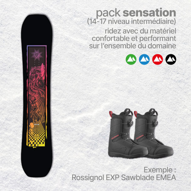 Abonnement Semaine Pack Snowboard Sensation ado (ref.024)